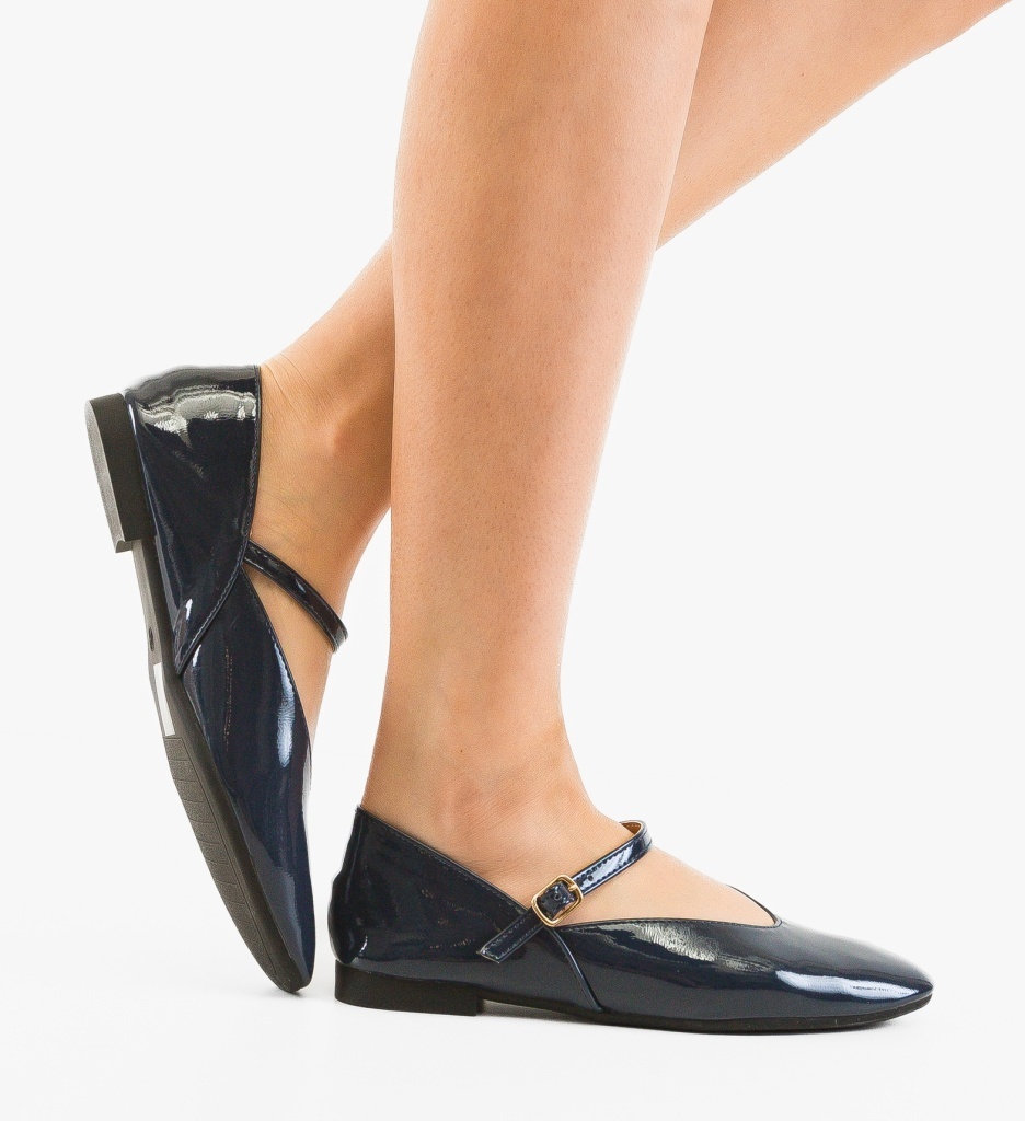 Balerini Dama Perre Bleumarin Eleganți - imagine 12