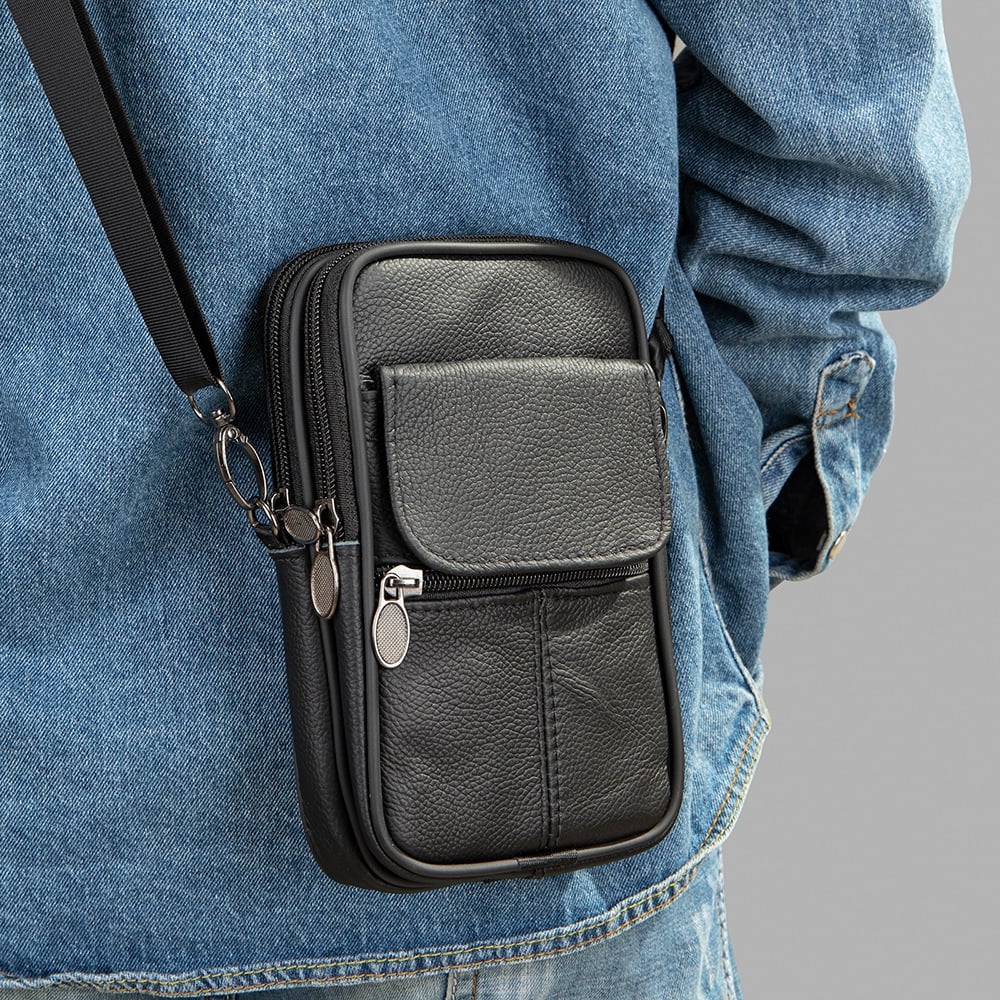Geanta Barbati Loxar GT3812 Piele Naturala Negru - imagine 2