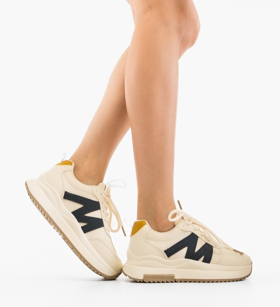 Sneakers Zuhra Bej 2 - Confort și Stil