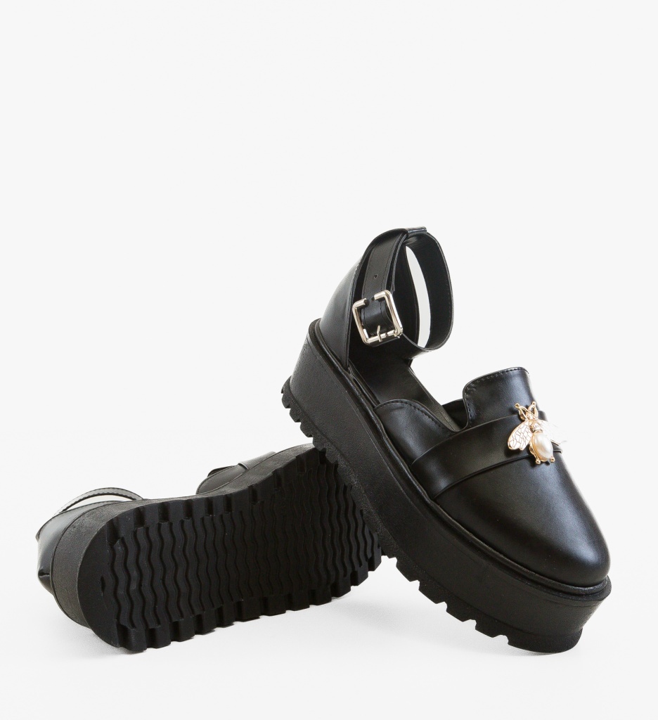 Pantofi Casual Bynna Negri - Confort Stilat - imagine 2