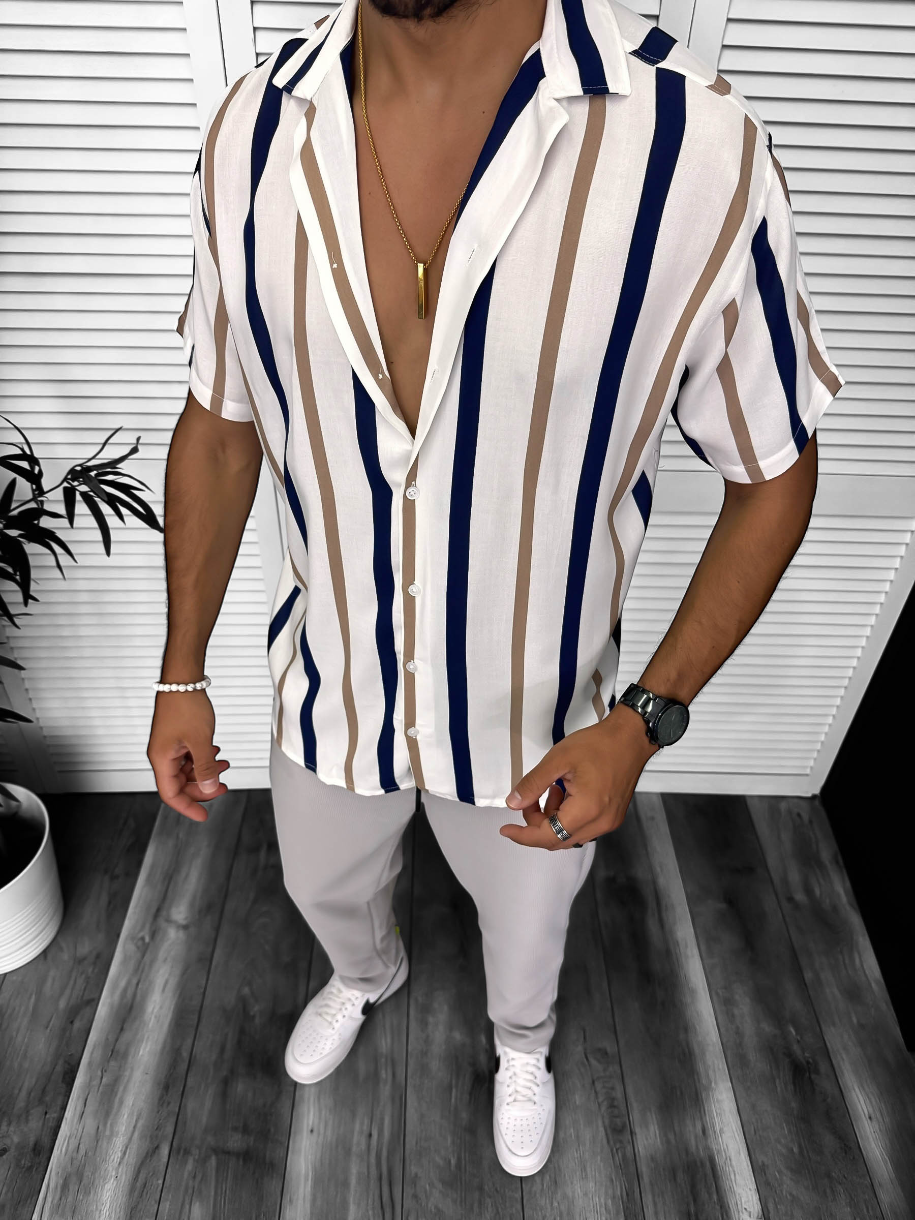 Cămăși Bărbați Slim Fit Bumbac 100%