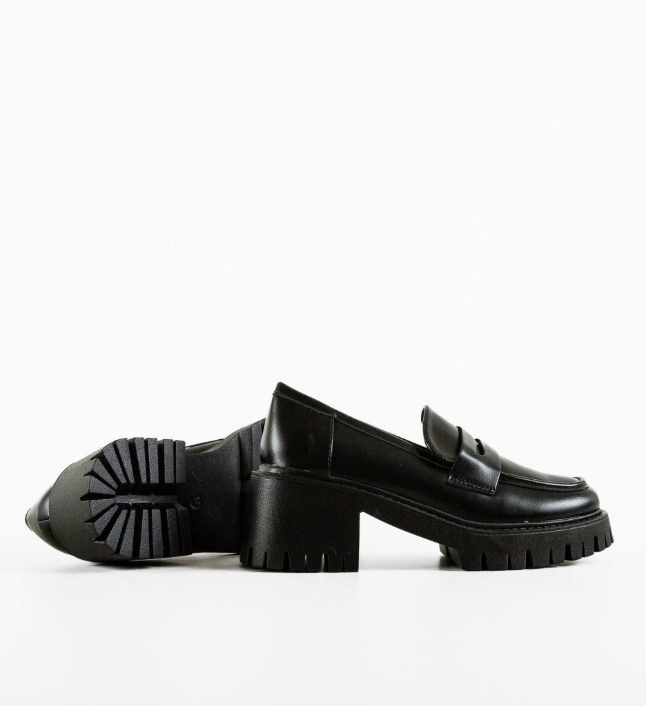 Pantofi Casual Minke Negri - Confort Stil - imagine 3