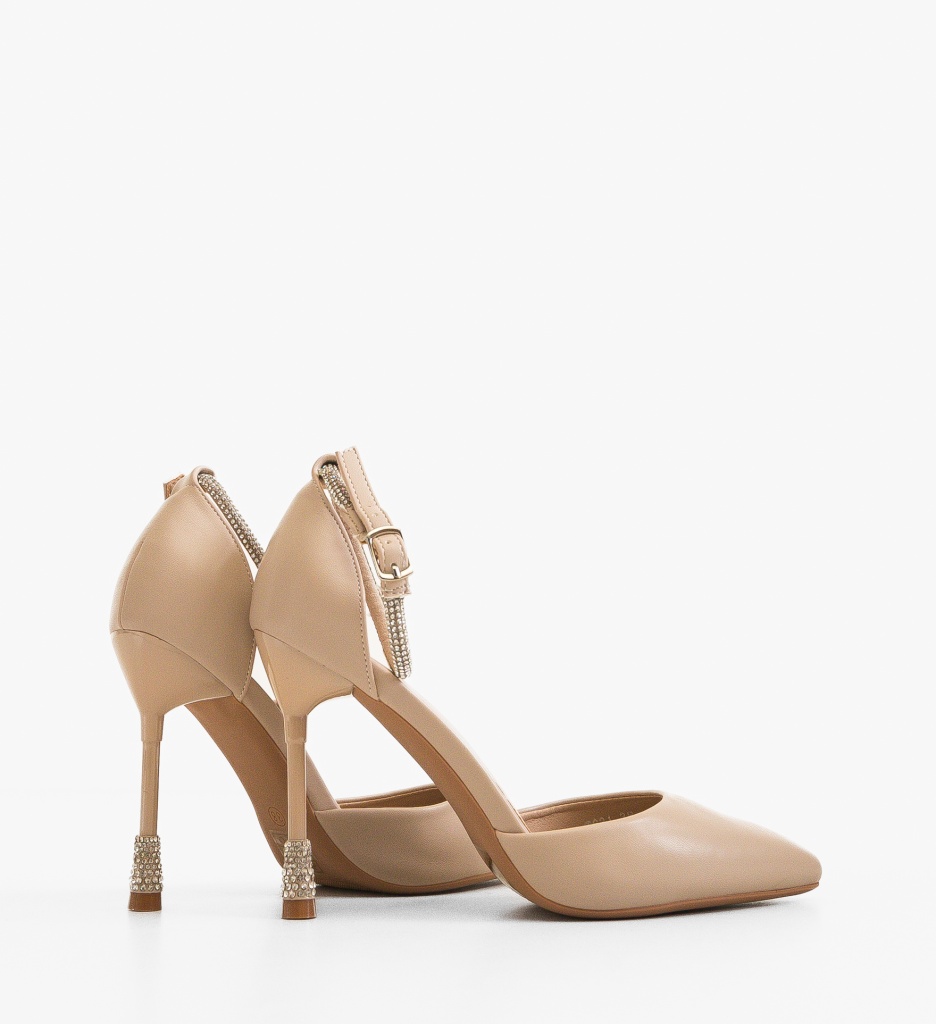Pantofi cu Toc Yanu Bej - Eleganță și Confort - imagine 3