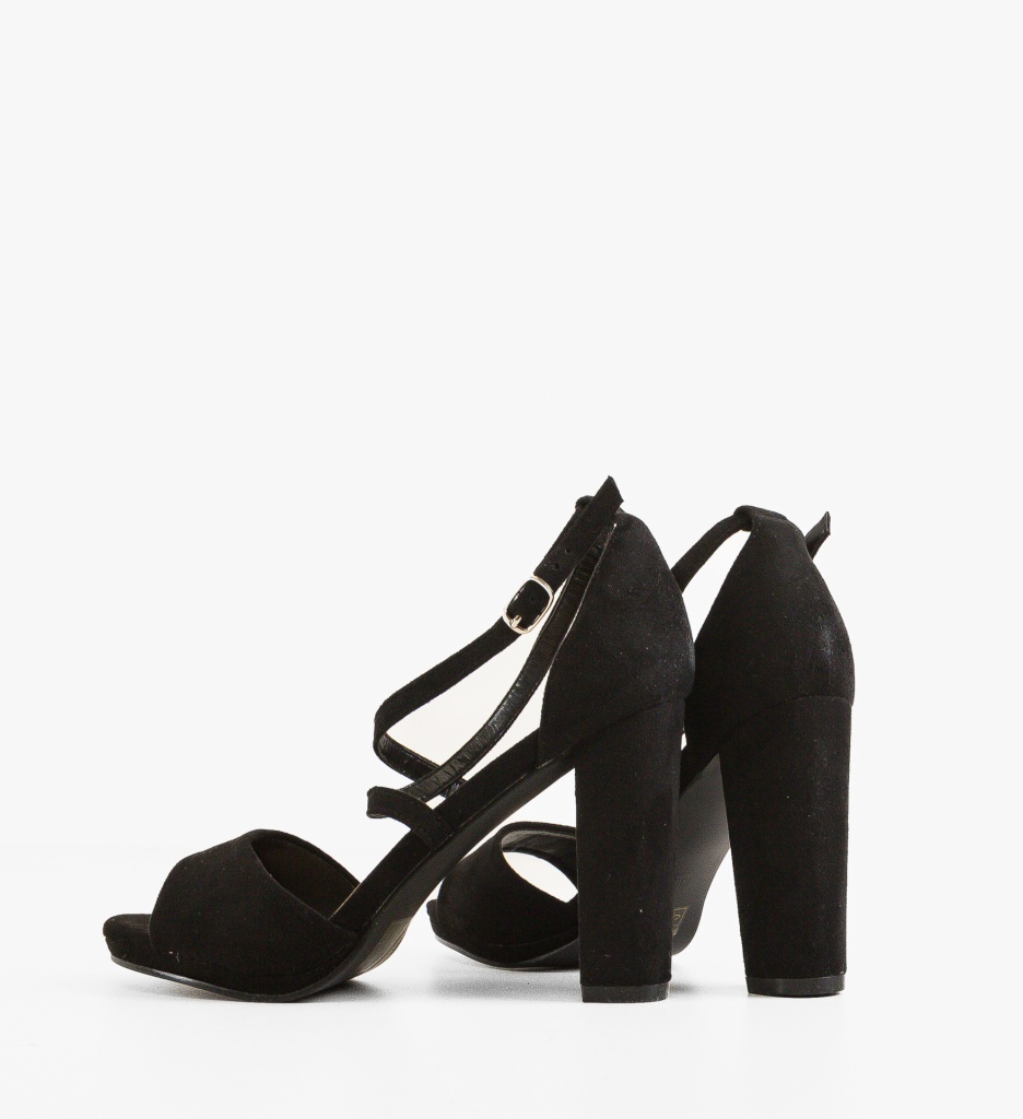Sandale Dama Toc Delany Negre Elegante - imagine 5