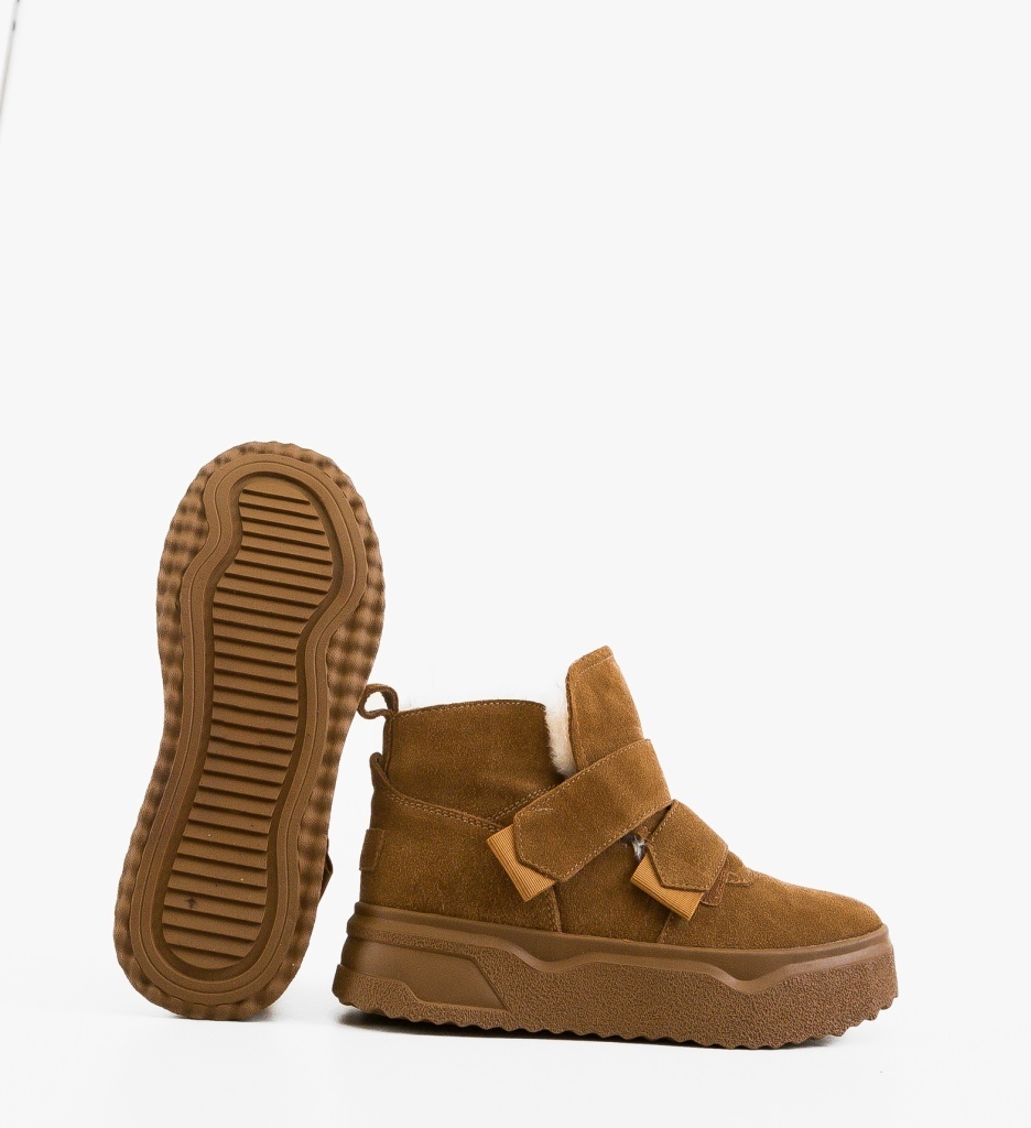 Ghete Dama Patreg Camel - Eleganță și Stil - imagine 6
