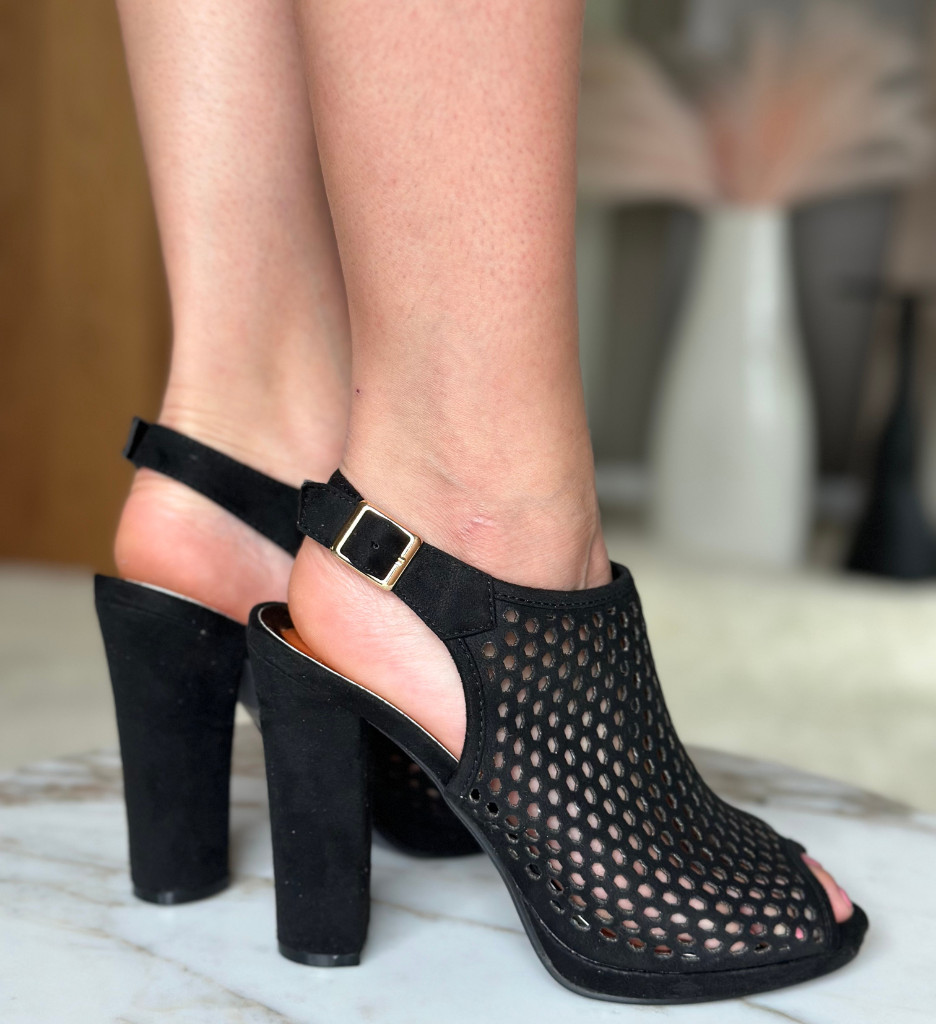 Sandale cu Toc Kiran Negre | Eleganță și Rafinament - imagine 4