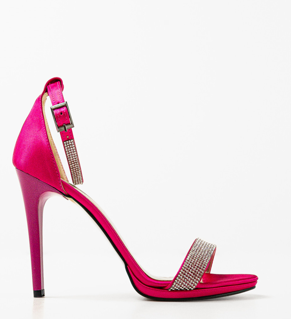 Sandale Cincil Fuchsia | Toc Elegant și Stil - imagine 4