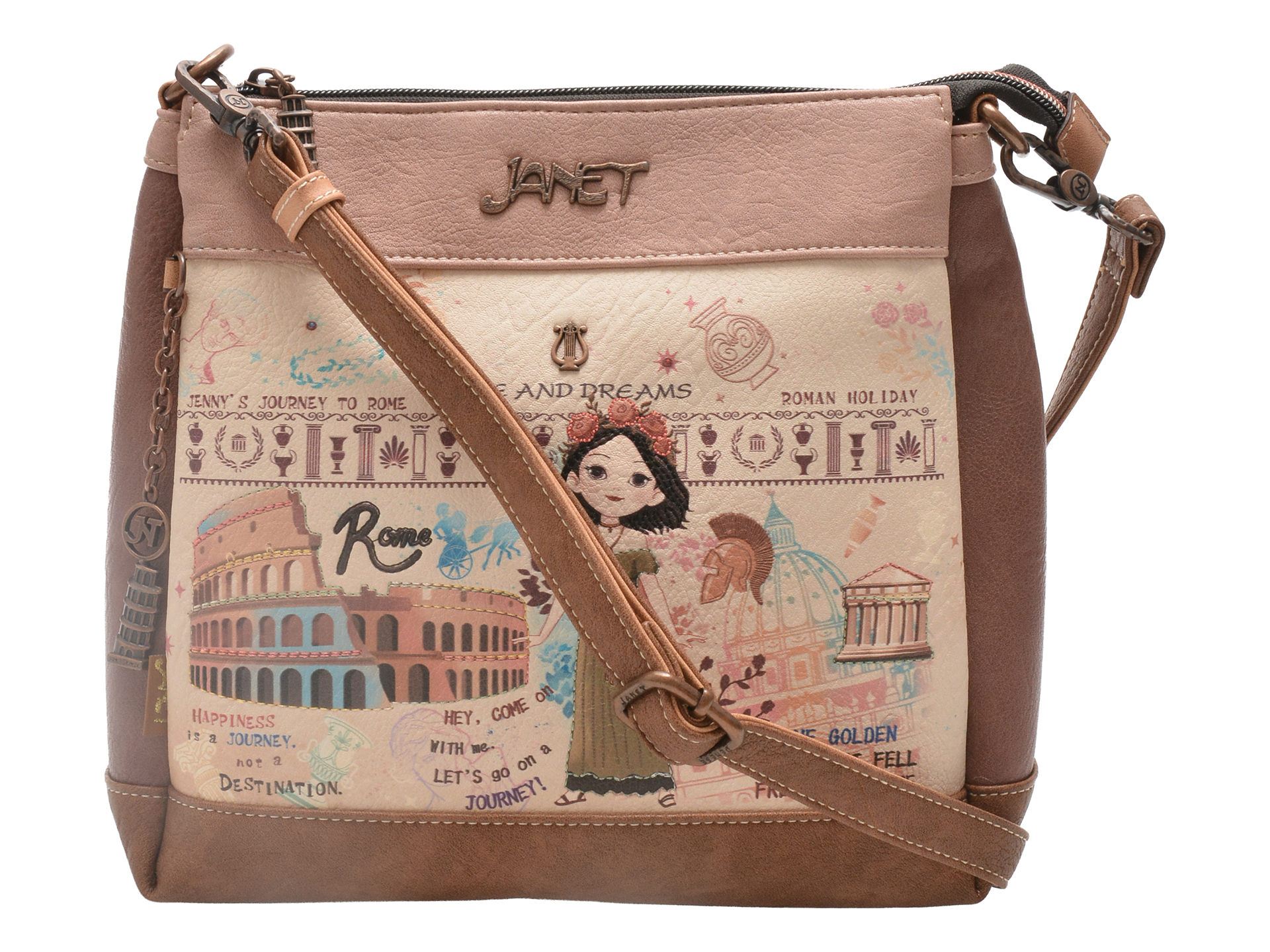 Geanta JANET DENESE Multicolor Piele Ecologica