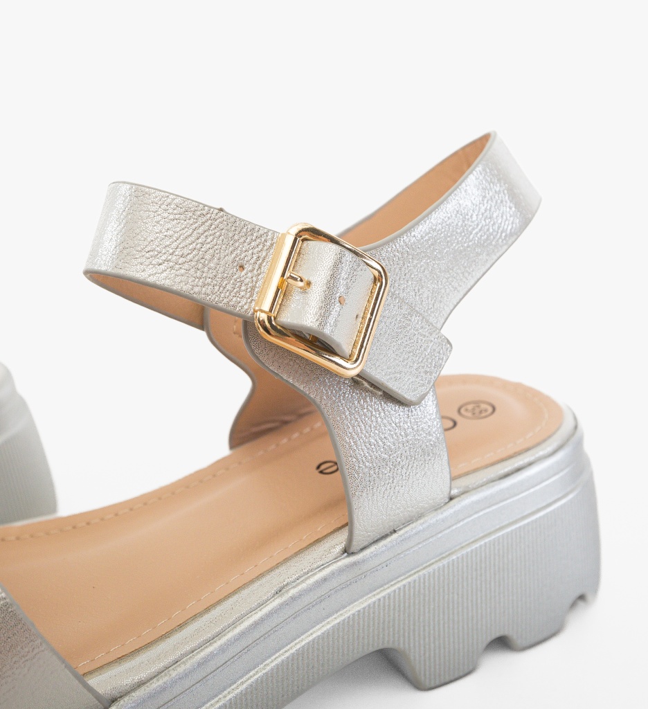 Sandale Dama Argintii Elegante - Design Modern - imagine 8