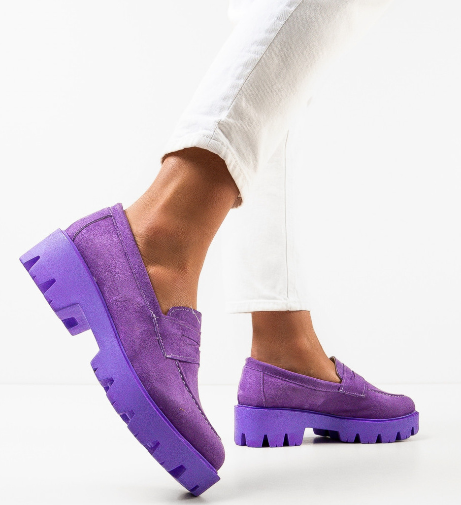 Pantofi Casual Gyna Mov | Confort și Stil - imagine 2
