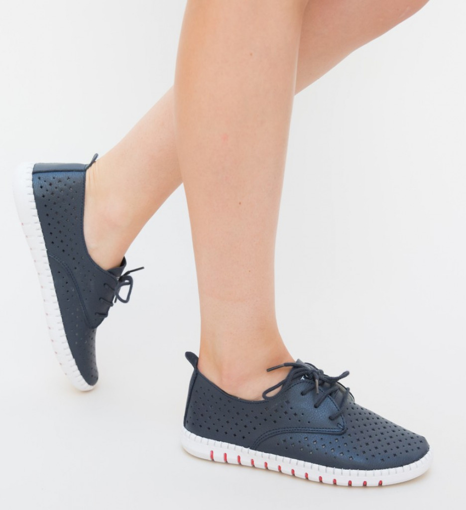 Pantofi Casual Hilio Bleumarin Confortabili