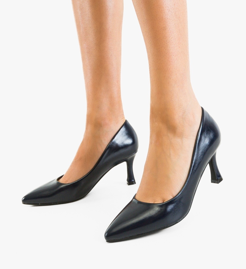 Pantofi dama Hamilton Bleumarin cu toc elegant