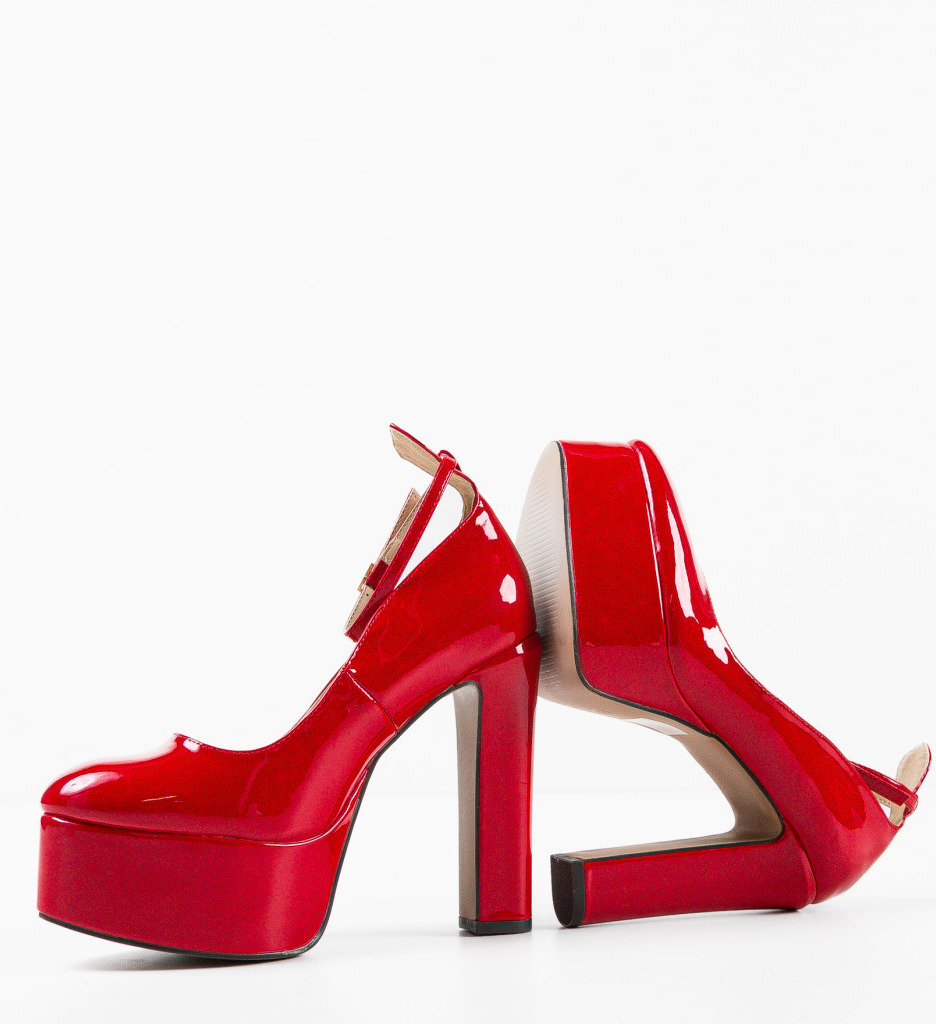 Pantofi Vincent Rosii cu Toc - Eleganță și Stil - imagine 7