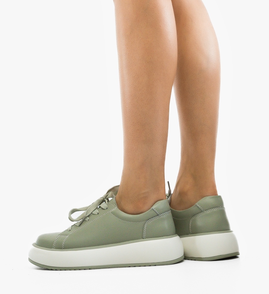 Pantofi Casual Floray Verzi Confortabili - imagine 4