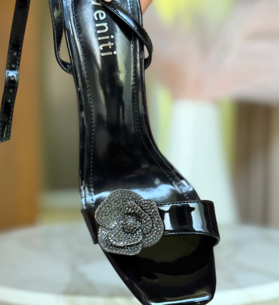 Sandale cu Toc Venara Negre - Eleganță Asigurată - imagine 4