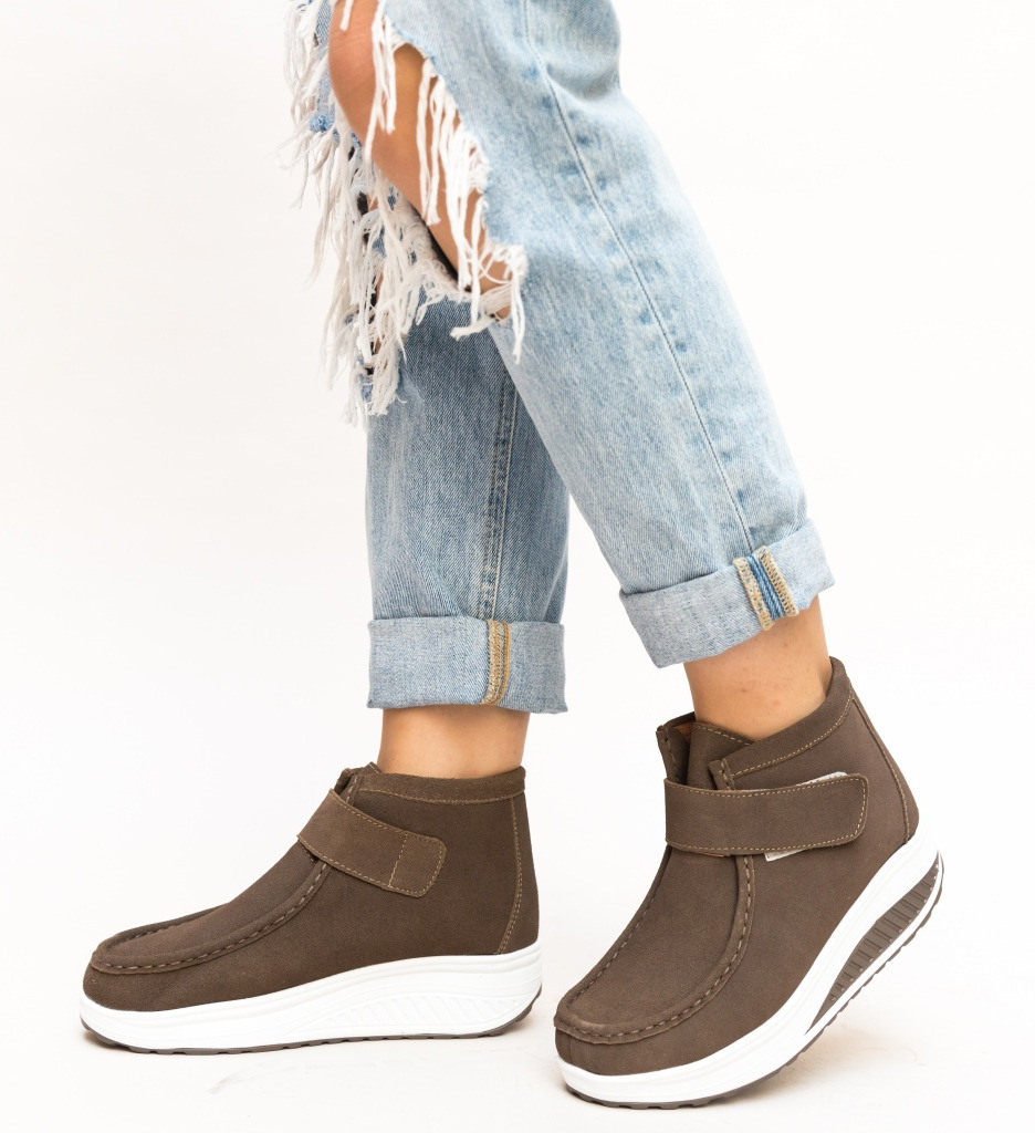Pantofi Casual Misha Khaki - Confort și Stil
