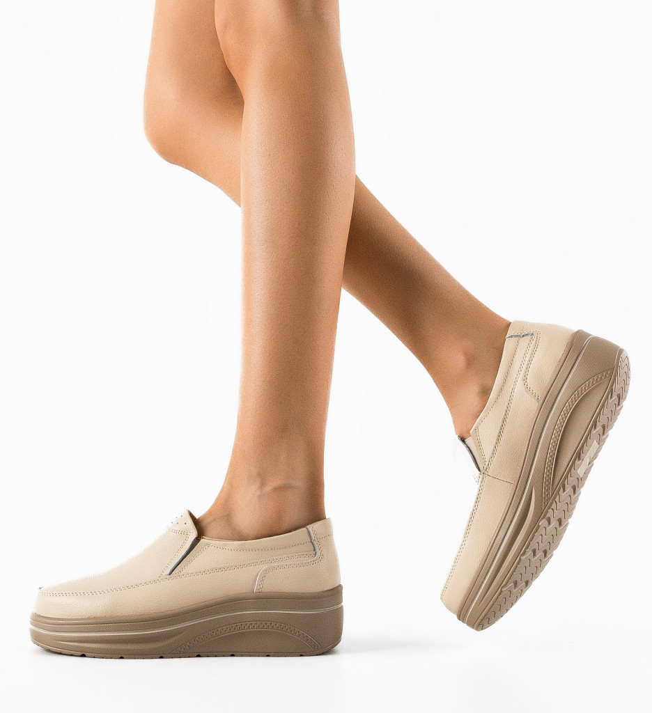Pantofi Casual Rankin Bej | Confort Zilnic - imagine 3