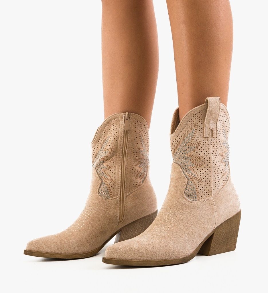 Botine Buroca Bej Depurtat - Eleganță și Confort - imagine 5