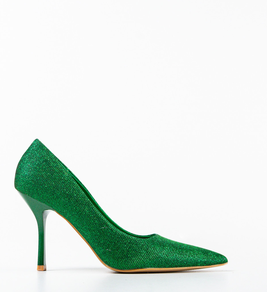 Pantofi Dama Efan Verzi cu Toc Eleganți - imagine 4