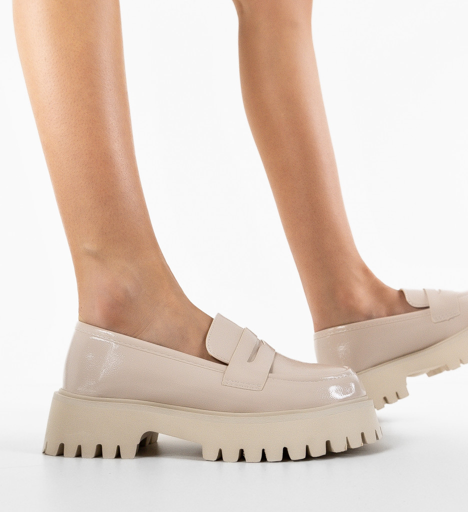 Pantofi Casual Kyra Bej - Confort și Stil Zilnic - imagine 2