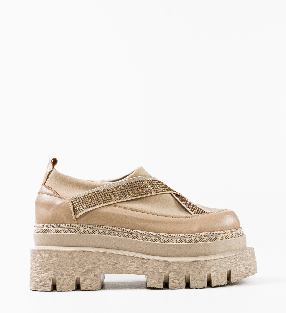 Pantofi Casual Bej Silkine | Confort Zilnic - imagine 4