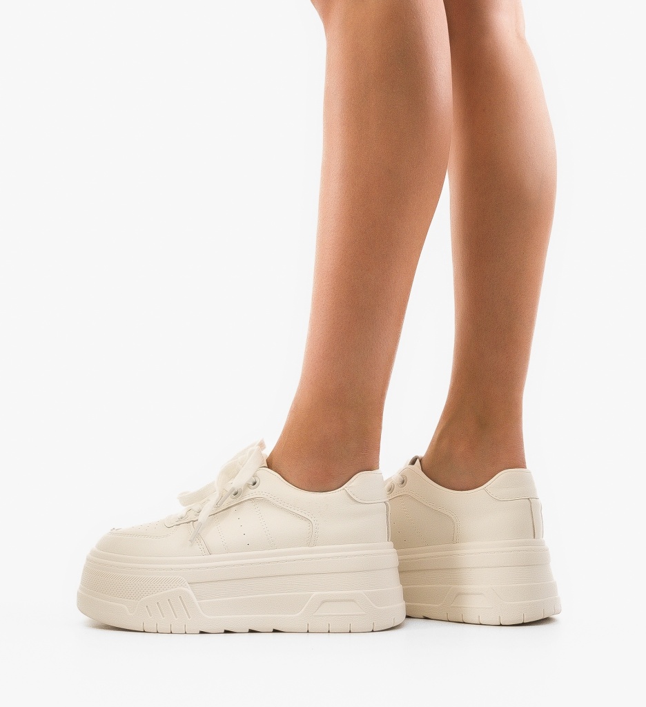 Sneakers Dama Nannje Albi | Confort și Stil - imagine 2