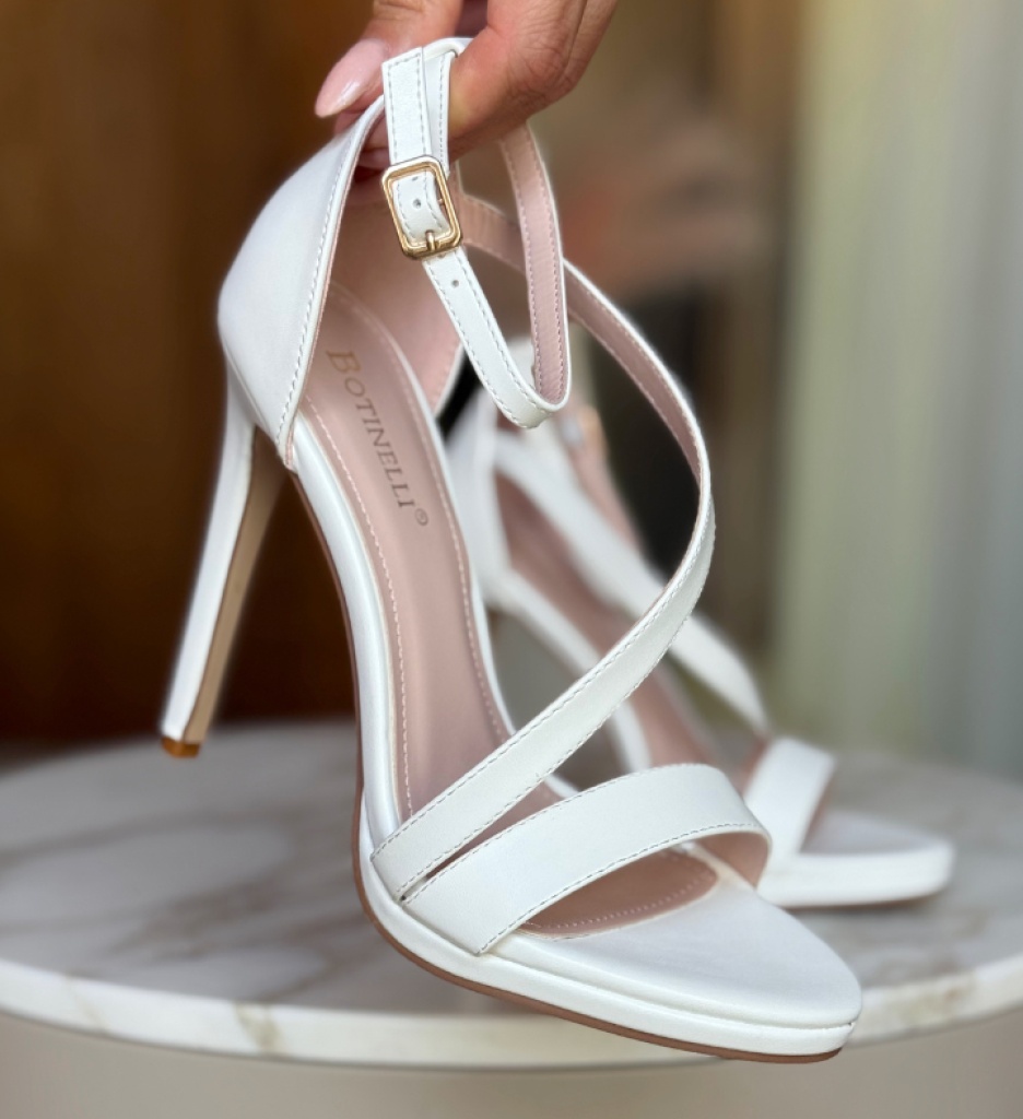 Sandale cu Toc Jova Albe | Eleganță - imagine 2