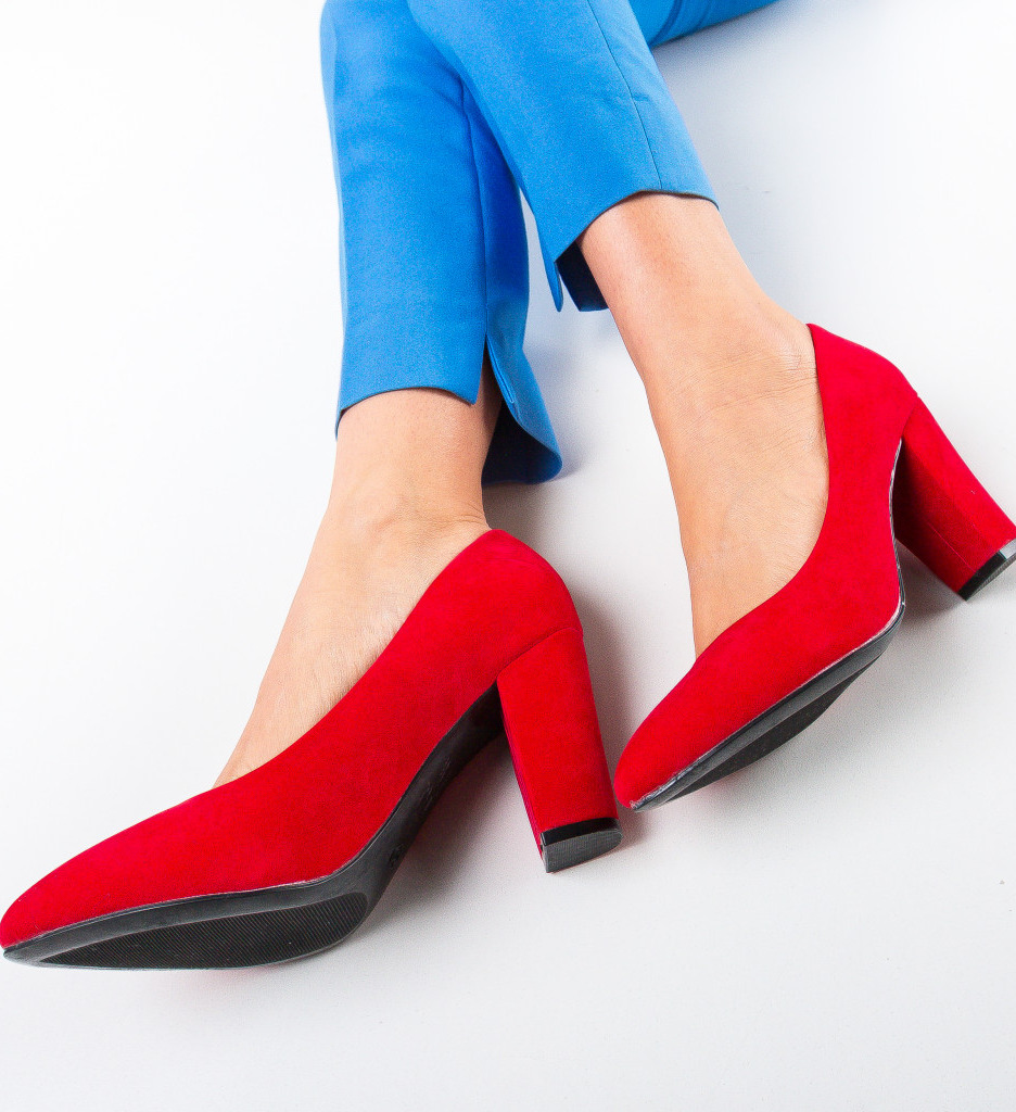 Pantofi Yaba Rosii cu Toc - Eleganță Asigurată
