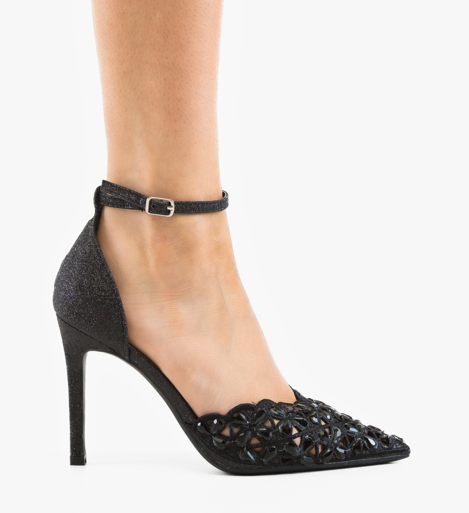 Pantofi Stiletto Tabylys Negri Eleganți - imagine 6
