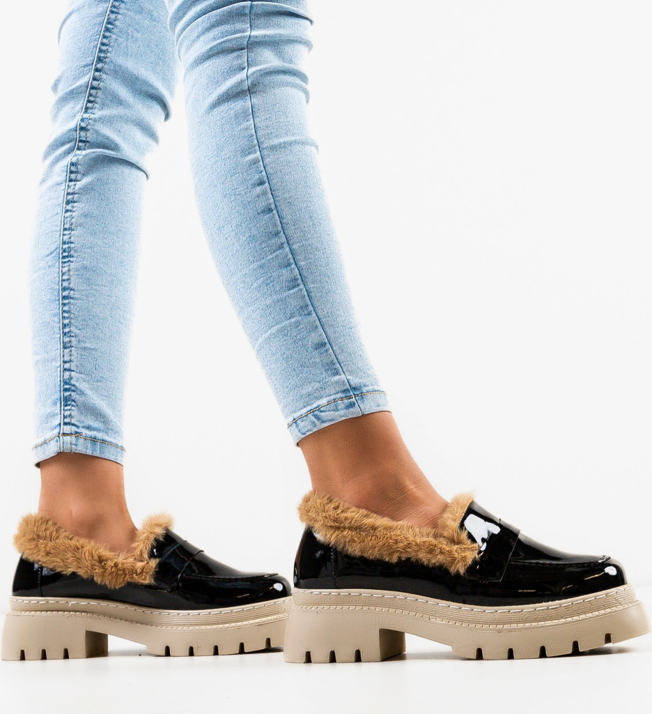 Pantofi Casual Dama Monday Negri - Confort Zilnic - imagine 3