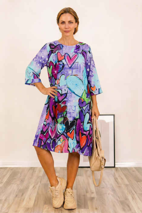 Rochie Inimi Lila Shopika | Eleganță & Confort - imagine 2