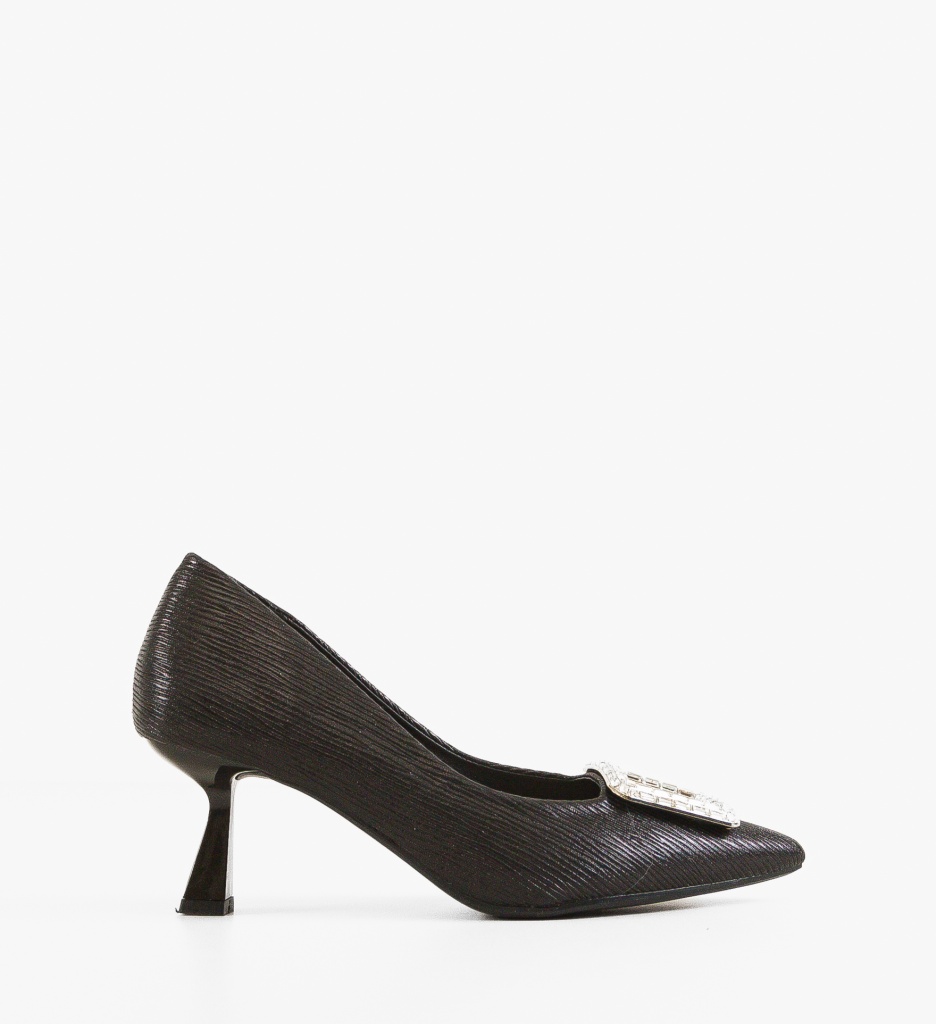 Pantofi Dama Negri cu Toc Elegent | Model Chipili - imagine 6