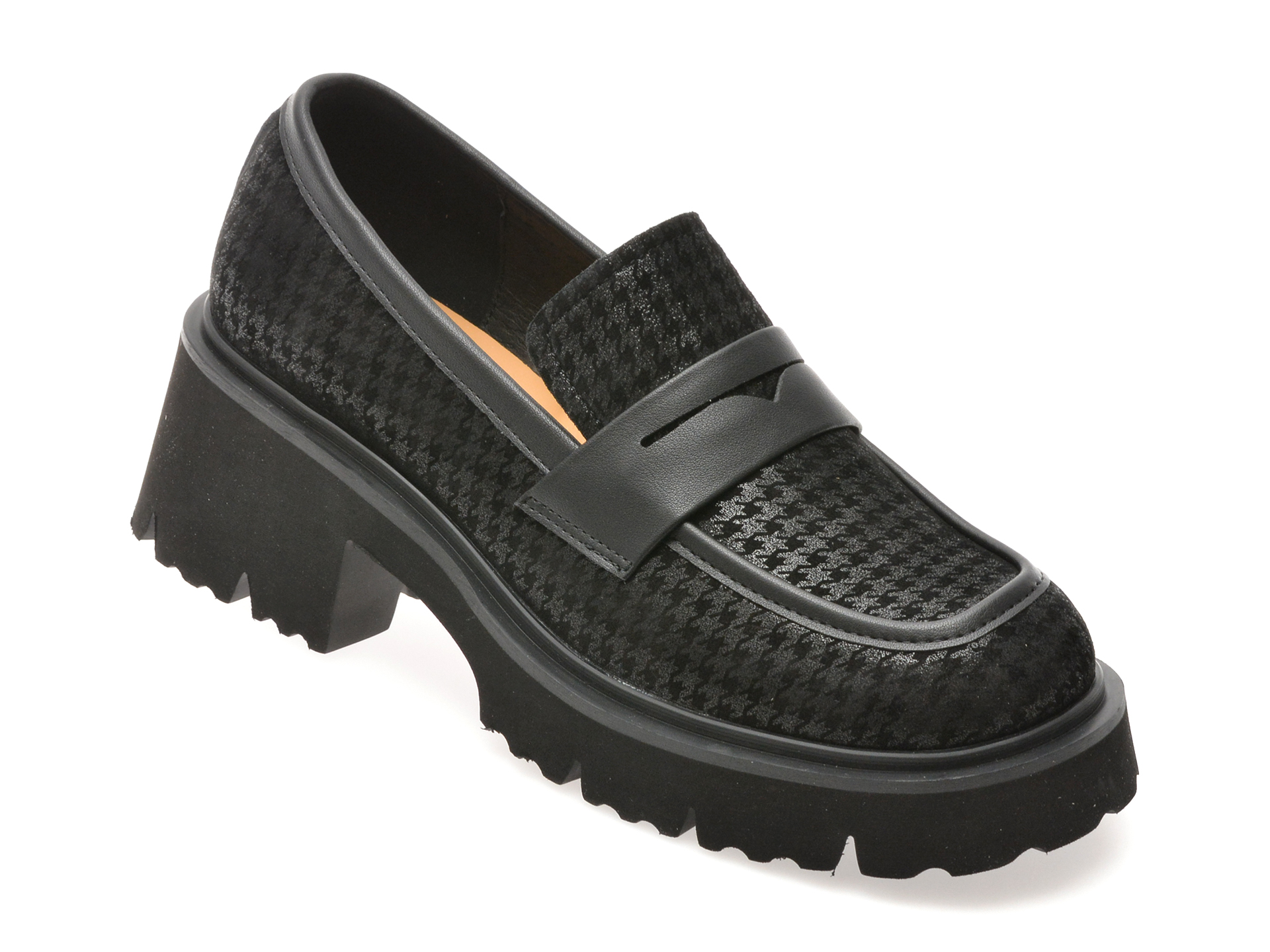 Mocasini EPICA Negri din Piele Întoarsă