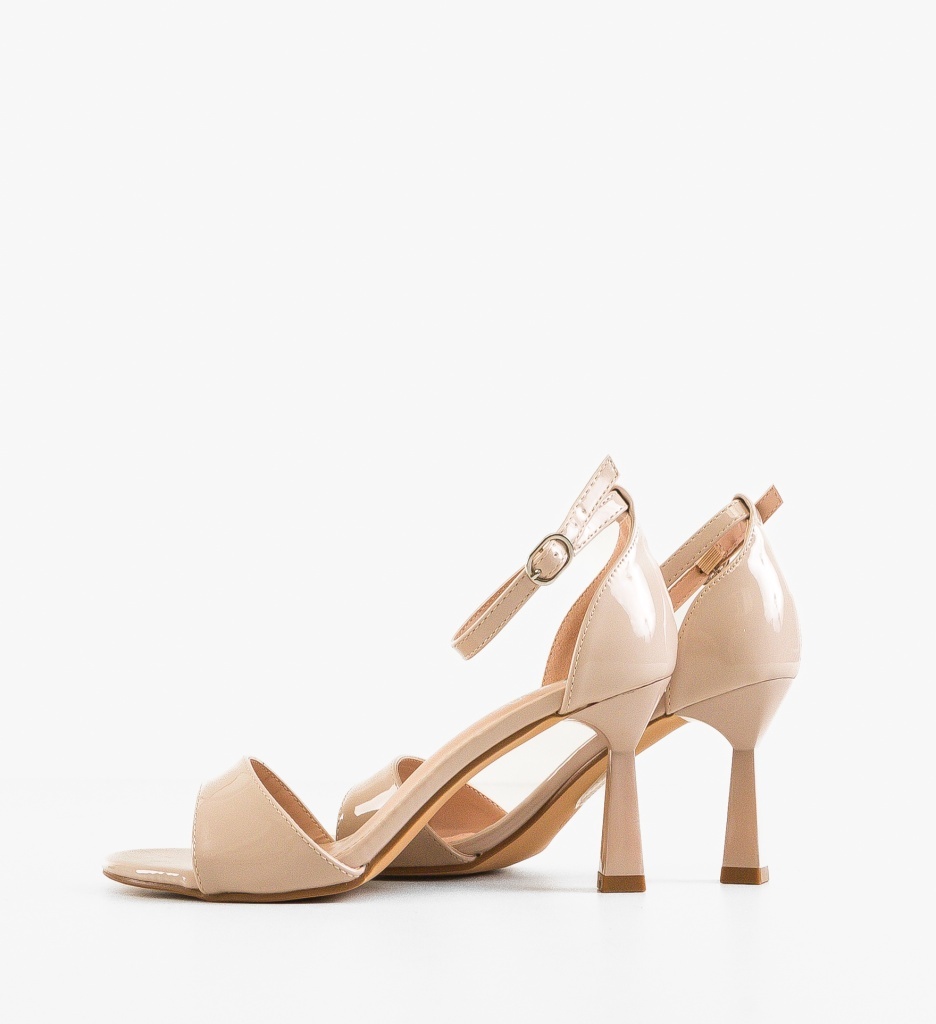 Sandale cu Toc Nacia Nude | Eleganță și Stil - imagine 3
