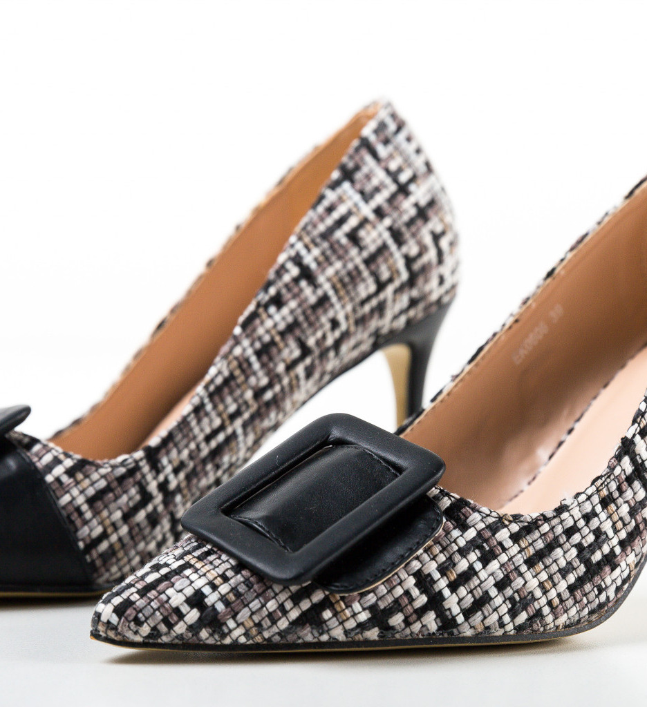 Pantofi Katara Negri Eleganți cu Toc Înalt - imagine 8