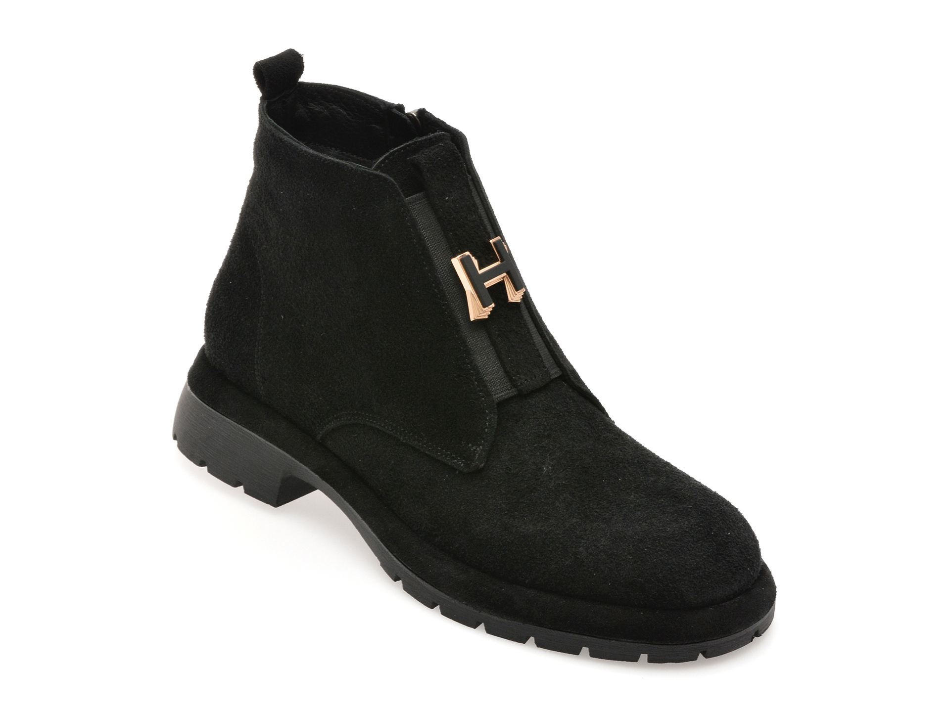 Ghete Image Negre Piele Intoarsa - Eleganță