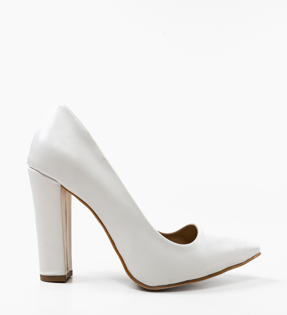 Pantofi Clash Albi cu Toc - Eleganță și Stil - imagine 5