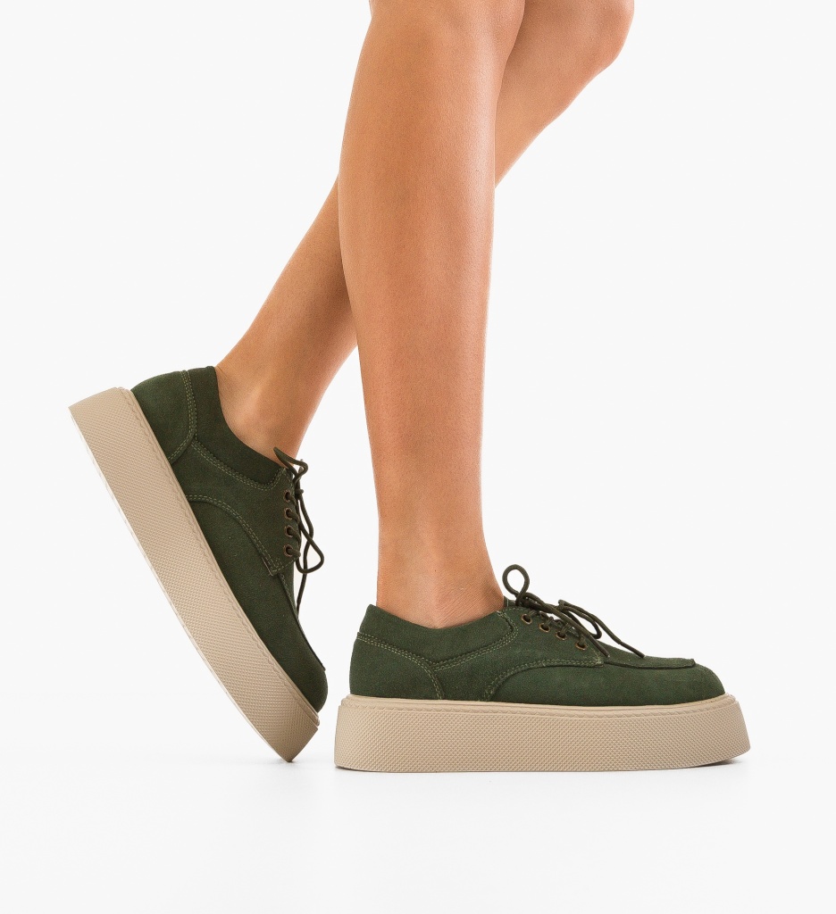 Sneakers Dama Sweep Verzi | Confort Sport - imagine 4