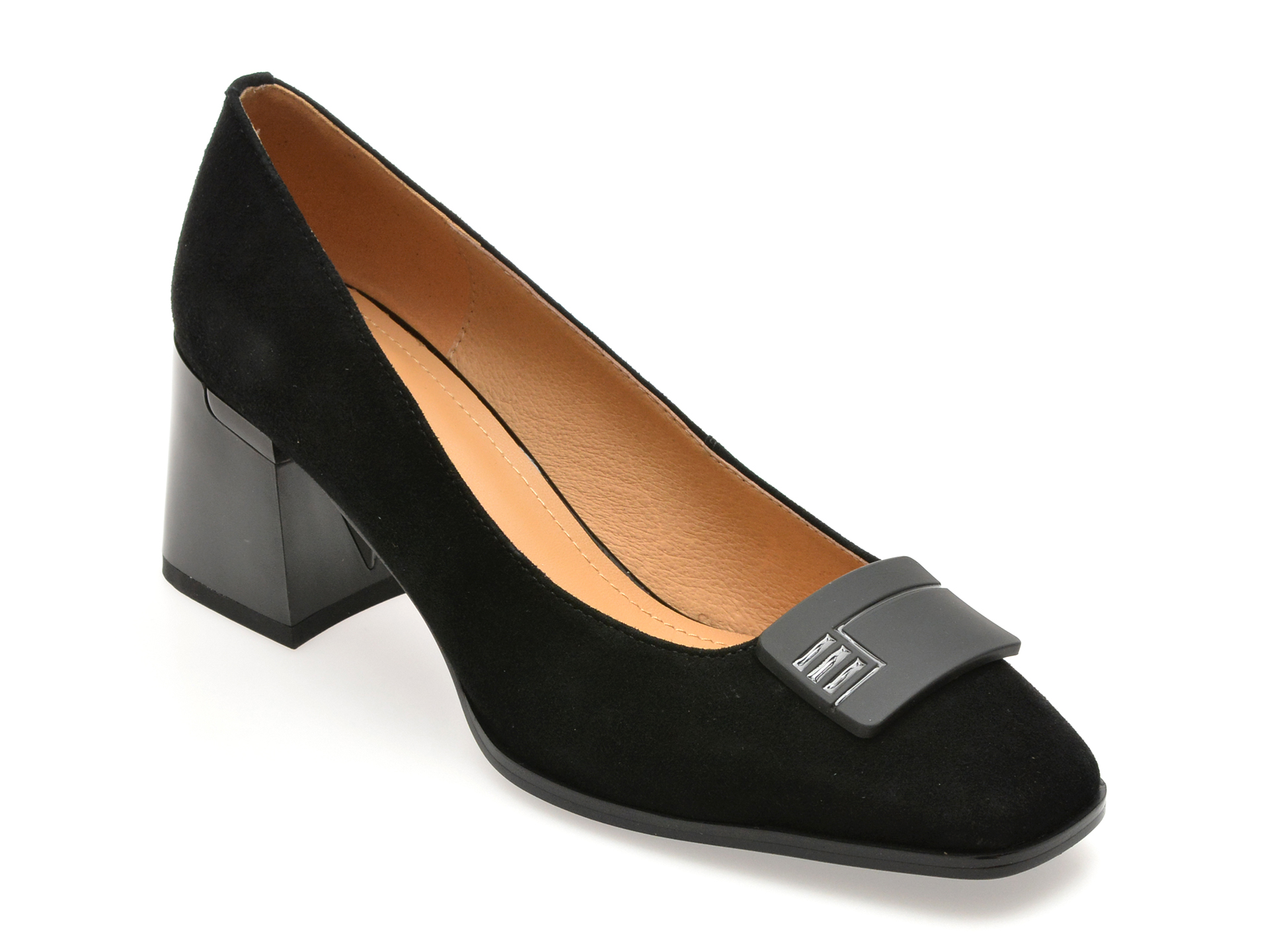 Pantofi Eleganți Epica din Piele Întoarsă Negri