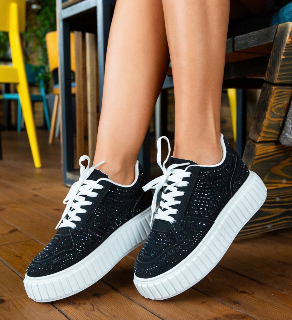 Sneakers Dama Nirat Negri - Stil și Confort - imagine 2