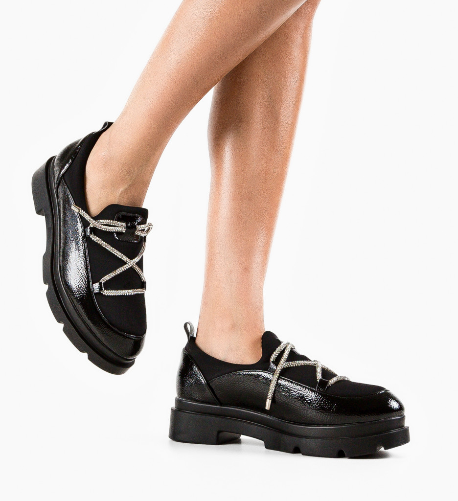 Pantofi Casual Dama Stayli Negri Eleganți - imagine 4