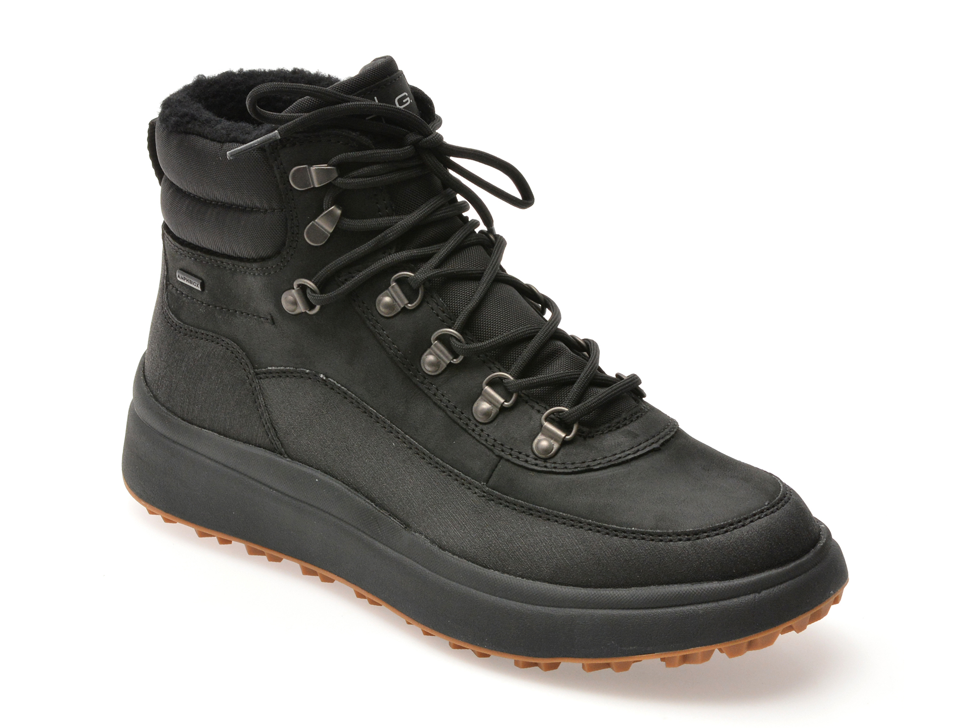 Ghete Geox negre din piele naturală