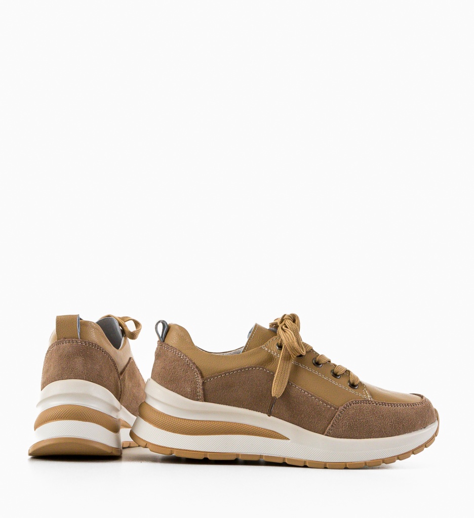 Sneakers Dama Likolas Bej | Stil Urban Confortabil - imagine 6