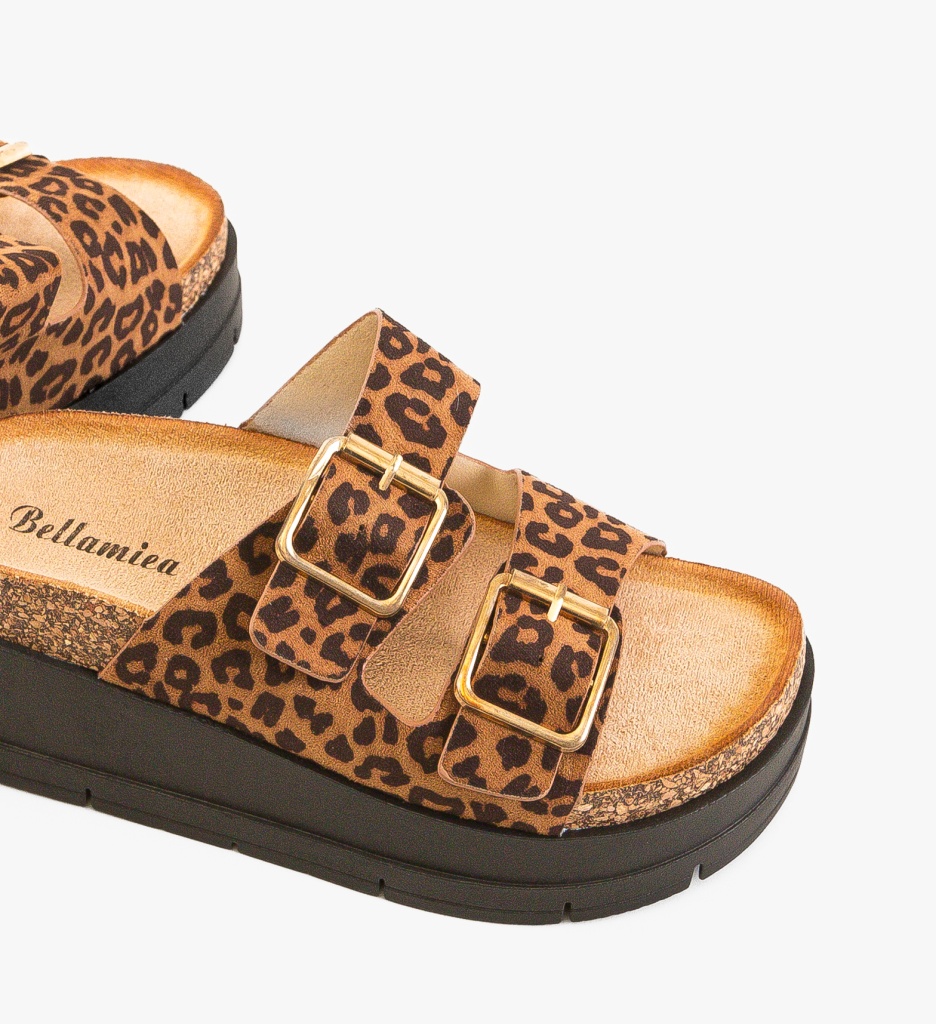 Papuci Dama Olive Animal Print - Eleganță și Stil - imagine 7