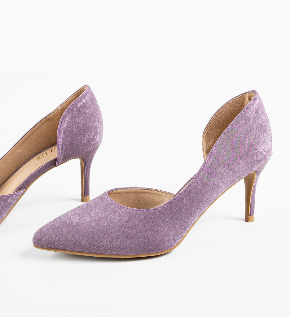 Pantofi dama Zahrao Mov cu toc - Eleganță și Stil - imagine 7
