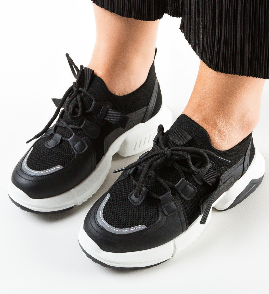 Sneakers Dama Munro Negri - Confort & Stil - imagine 5