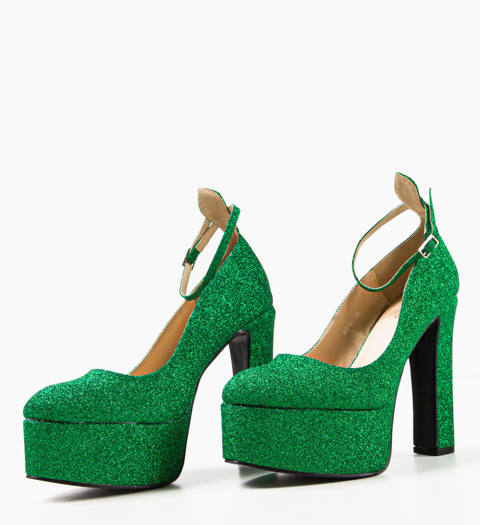 Pantofi Dama Verzi cu Toc - Eleganță Asigurată - imagine 6