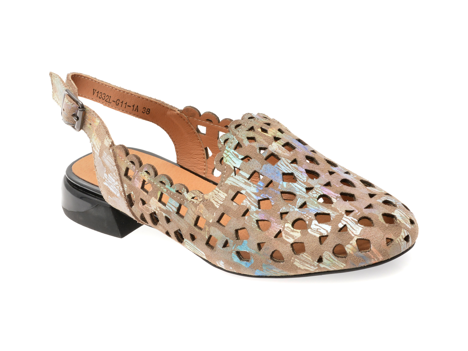 Pantofi Flavia Passini multicolor din piele intoarsă