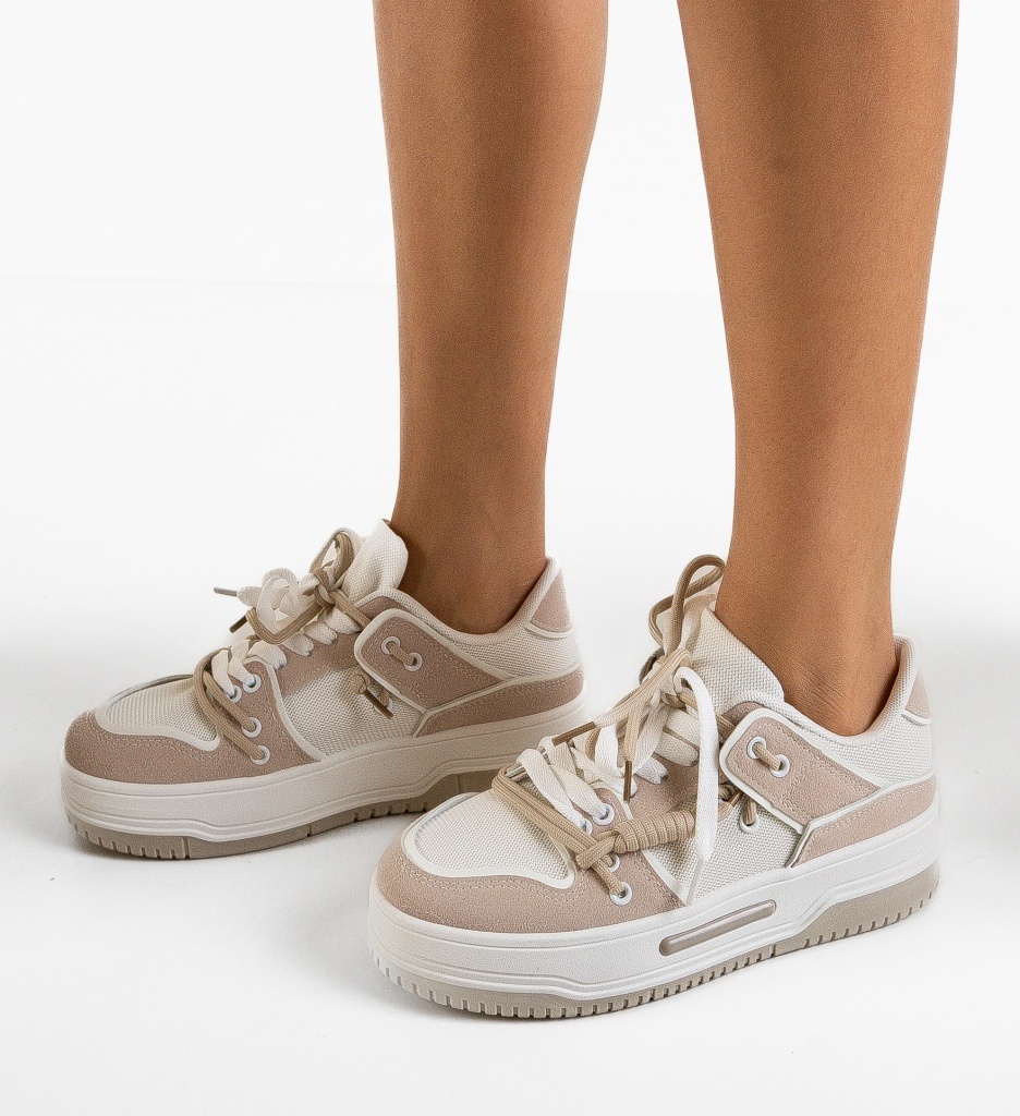 Sneakers Dama Bej Confort | Hammur - imagine 3