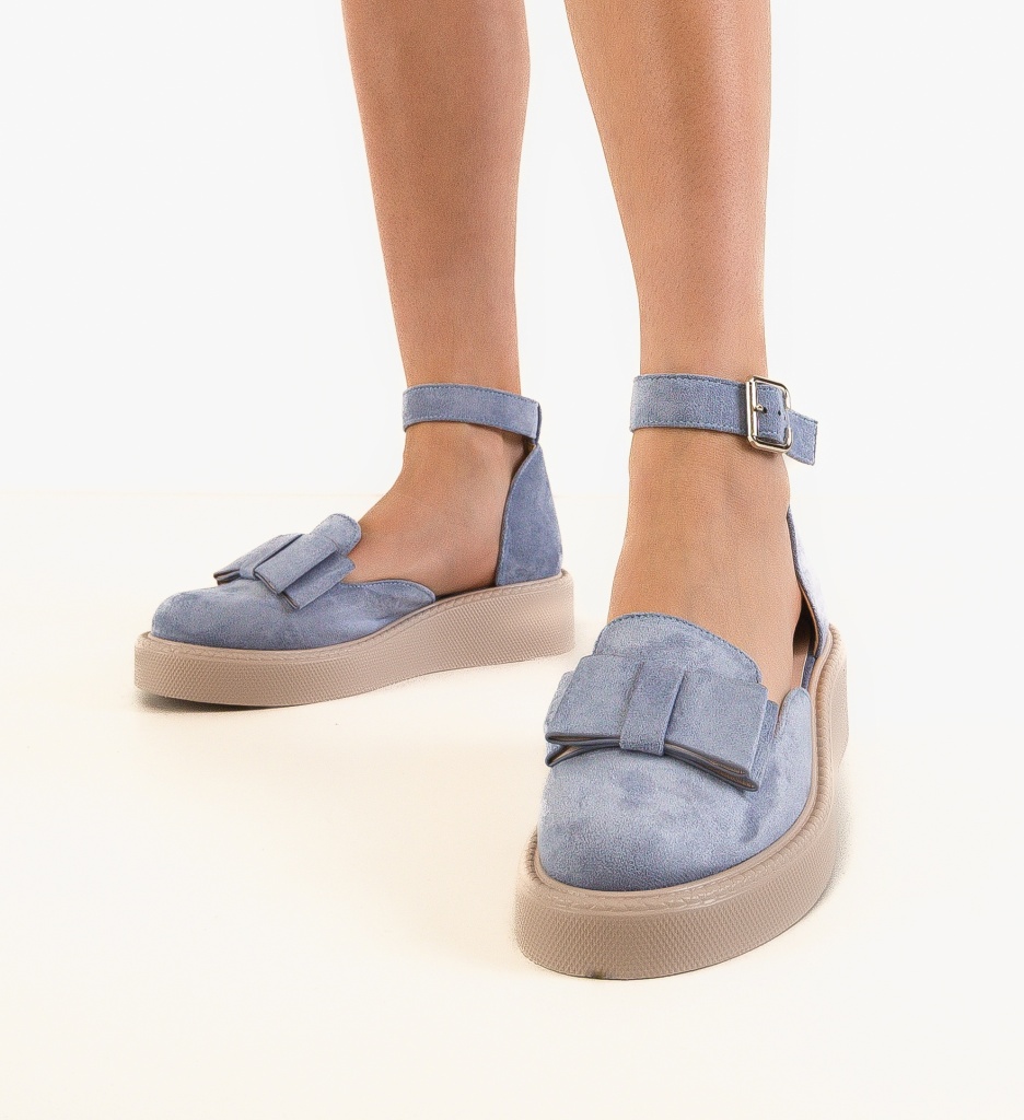 Pantofi Casual Dama Albastri Confort - imagine 3